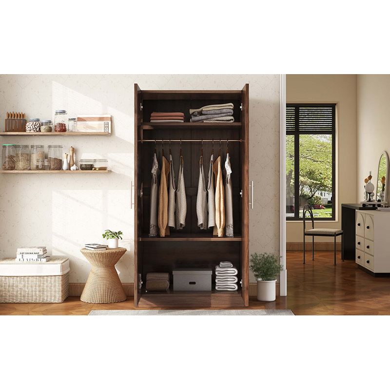 2 door wooden wardrobe discount